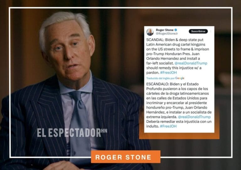 Roger Stone asegura que JOH fué víctima de una conspiración y pide indulto a Trump