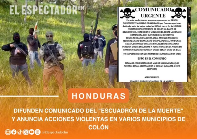 Difunden comunicado que anuncia acciones violentas en municipios de Colón