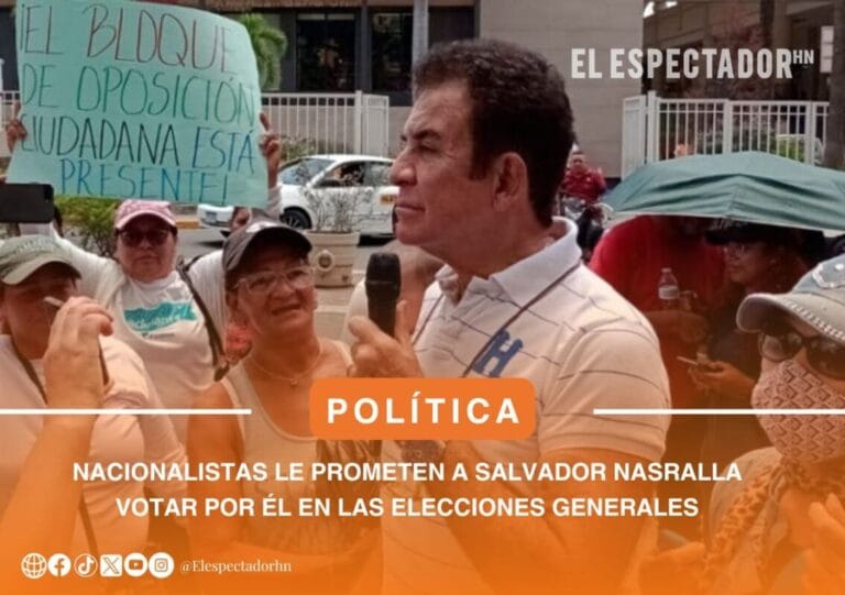 Nacionalistas le prometen su voto a Salvador Nasralla para las elecciones generales