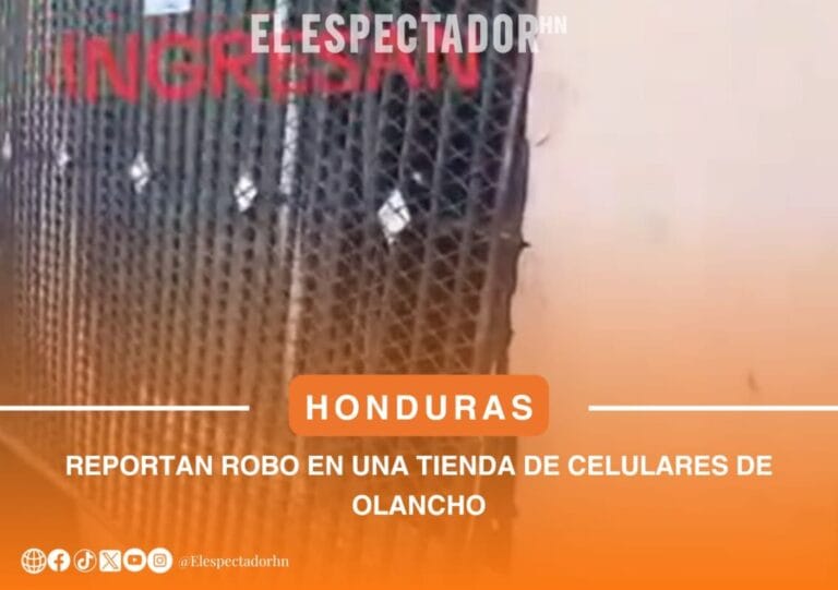 Reportan robo a una tienda de celulares de Olancho