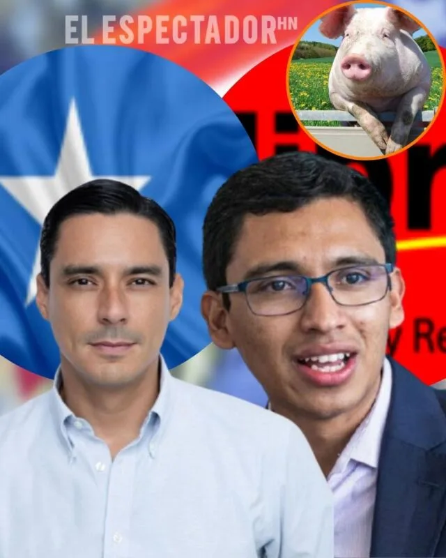 Kilvett Bertrand llama cerdo a Fausto Cálix durante foro político