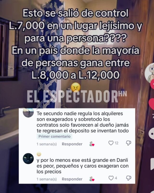 Alquileres en Honduras se vuelven impagables y ciudadanos piden límites legales
