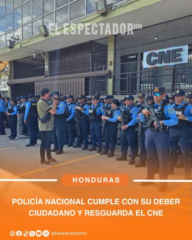 Policía Nacional cumple con su deber ciudadano y resguarda el cne