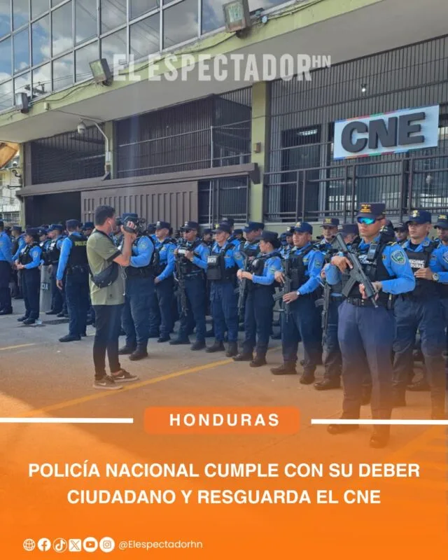 Policía Nacional cumple con su deber ciudadano y resguarda el cne