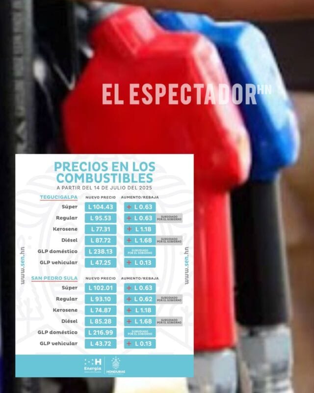 Combustibles en aumento conozca desde cuando.
