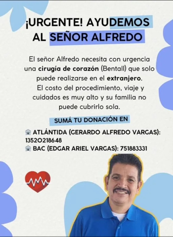 BANCO ATLÁNTIDA (a nombre de Gerardo Alfredo Vargas): 13520218648BAC CREDOMATIC (a nombre de Edgar Ariel Vargas): 751883331