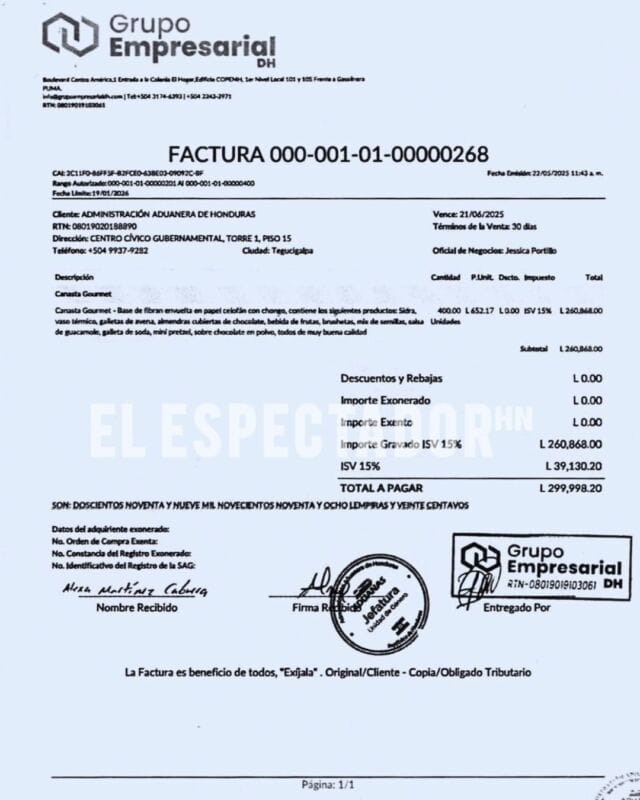 Rashid Mejía denuncia despilfarro millonario en Aduanas Honduras “¿Qué hace comprando canastas gourmet y servilletas?”