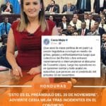 Advierte Cesia Mejía tras incidentes en el Congreso Nacional “Esto es el preámbulo del 30 de noviembre”
