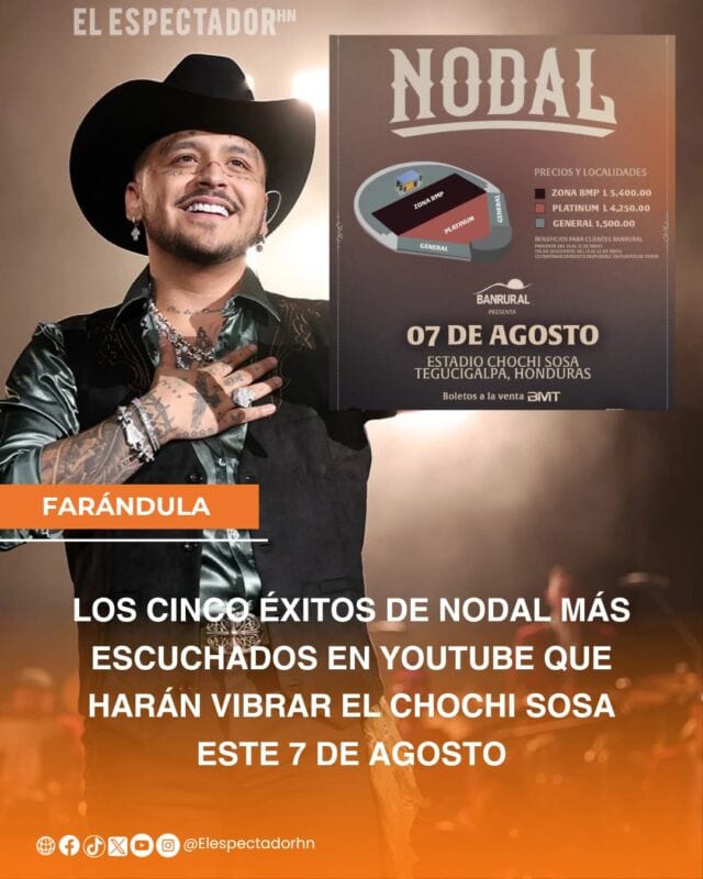 Christian Nodal y los cinco éxitos más escuchados en youtube que harán vibrar el Chochi Sosa este 7 de agosto