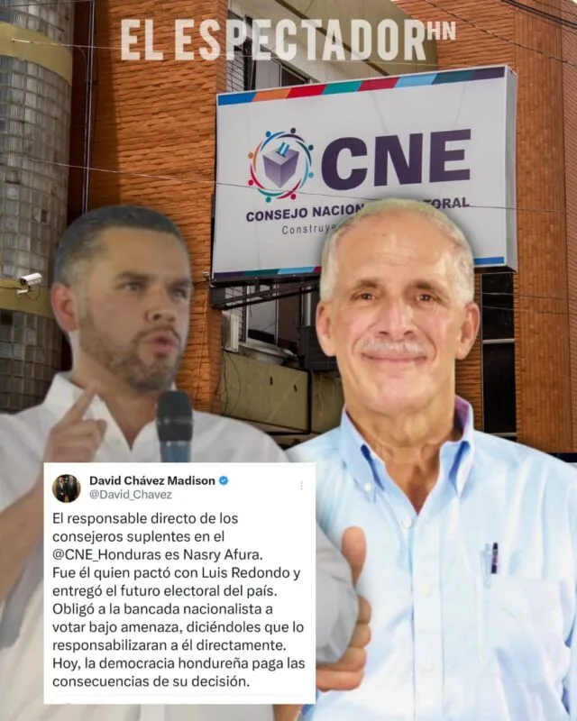 !Contundente¡ David Chávez culpa a Nasry Asfura por crisis en el CNE tras pacto con Luis Redondo