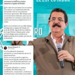 Mel Zelaya promueve la violencia para evitar las elecciones generales, denuncia Foro de Madrid