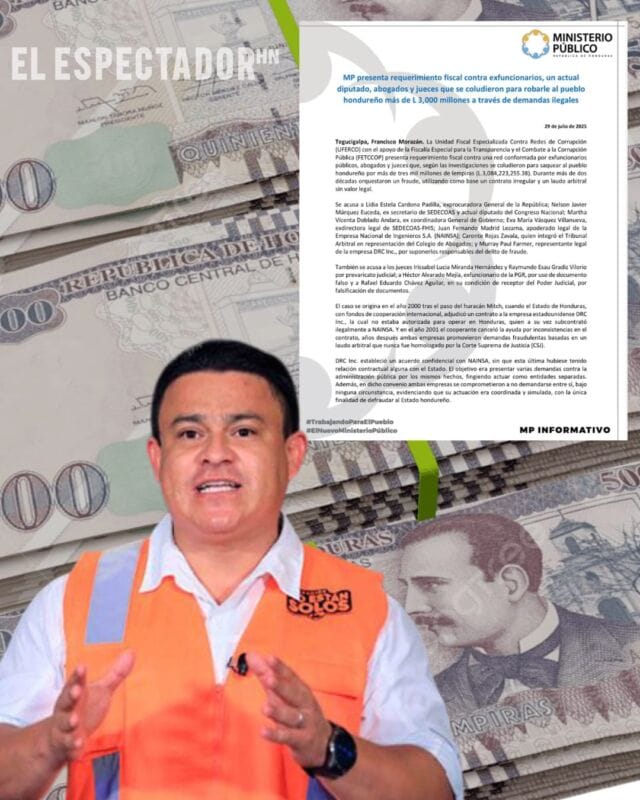 Nelson Márquez detenido acusado de fraude por 3,000 millones de lempiras
