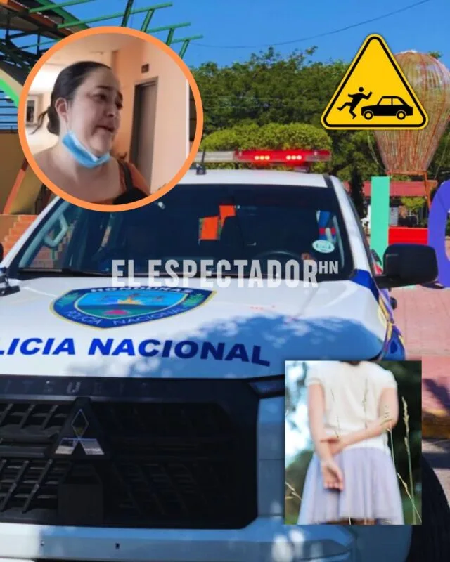 Policía Nacional no responde y familia pide ayuda por niña atropellada por patrulla en Choluteca