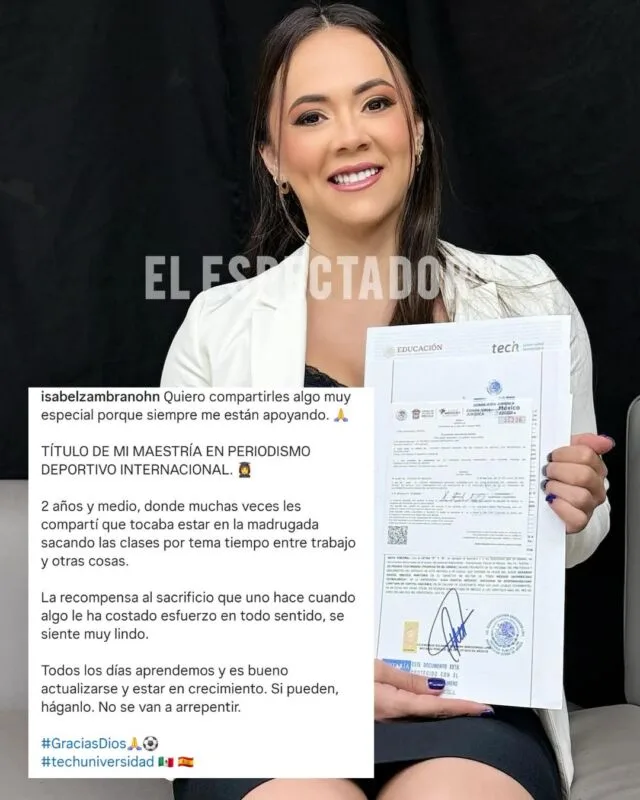 Isabel Zambrano obtiene título de su maestría en periodismo internacional