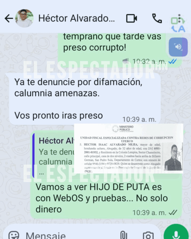 Óscar Zelaya muestra las amenazas de Héctor Alvarado tras exponer corrupción de cheques en Sedesol