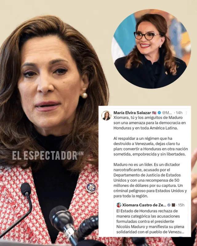 María Elvira Salazar critíca a la presidenta Xiomara Castro