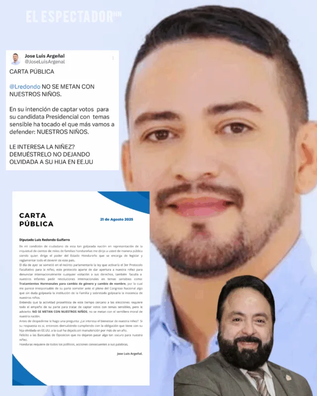José Luis Argeñal reta a Luis Redondo, "Primero cumpla con su hija en EE.UU."