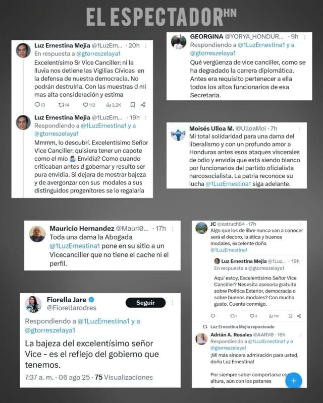 Gerardo Torres se burla de Ernestina Mejía y ella le ofrece asesoría gratuita en temas de política exterior y buenos modales