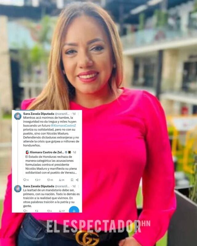Sara Zavala, candidata a diputada del Partido Nacional, critica apoyo de Xiomara Castro a Nicolás Maduro