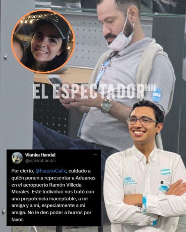 Vianka Handal denuncia trato prepotente de personal de Aduanas en el Aeropuerto Ramón Villeda Morales