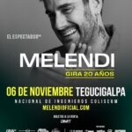Boletos para el concierto de Melendi en tegucigalpa estarán a la venta desde el 22 de agosto
