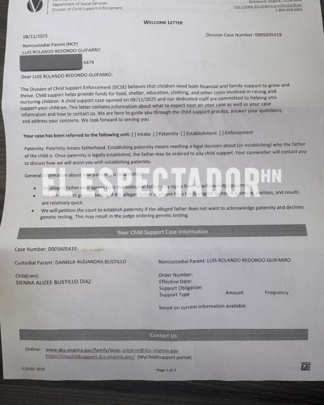 Alejandra Bustillo informa sobre su caso de manutención infantil con Luis Redondo en EE.UU.