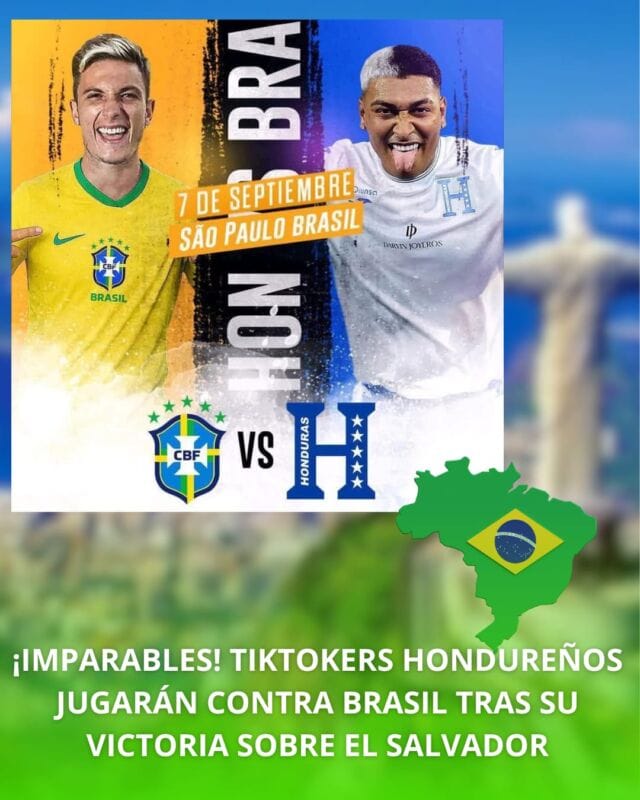 Supremo organiza partido con tiktokers brasileños tras su victoria contra el Salvador