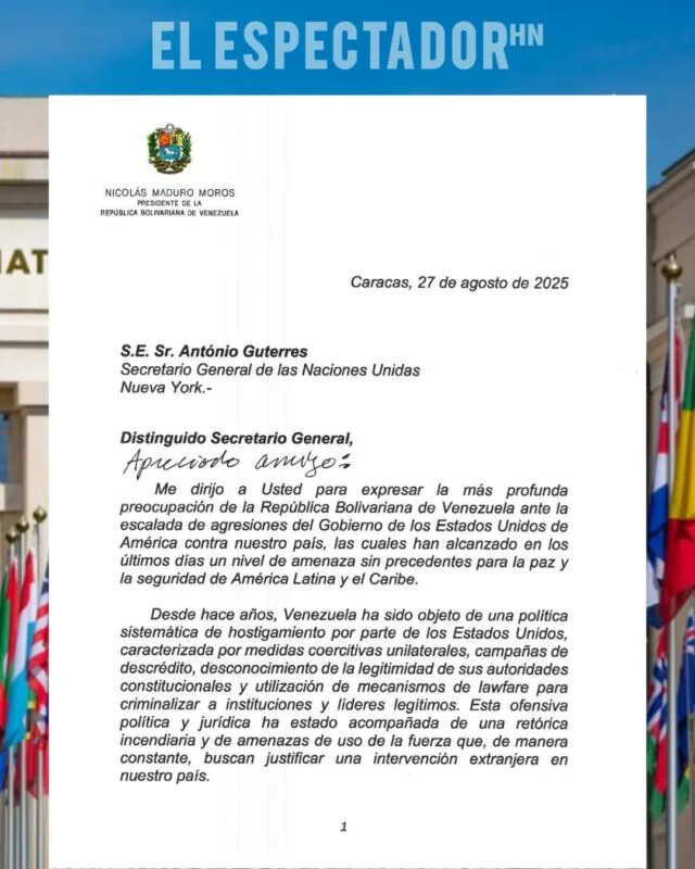 Nicolás Maduro suplica a la ONU defenderlo de Donald Trump