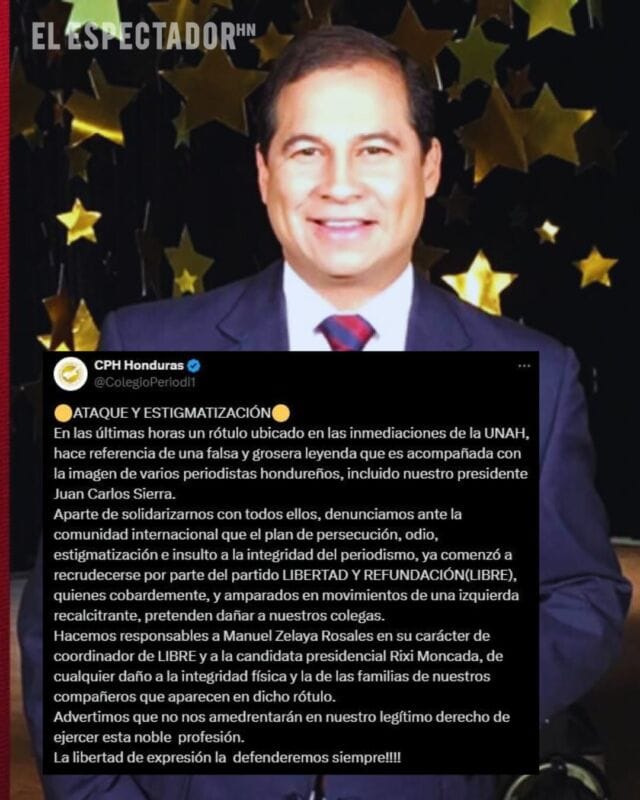 Colegio de Periodistas de Honduras responde al nuevo ataque a la libertad de prensa y de expresión