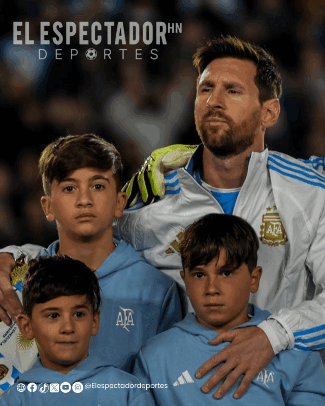 Messi y sus hijos 