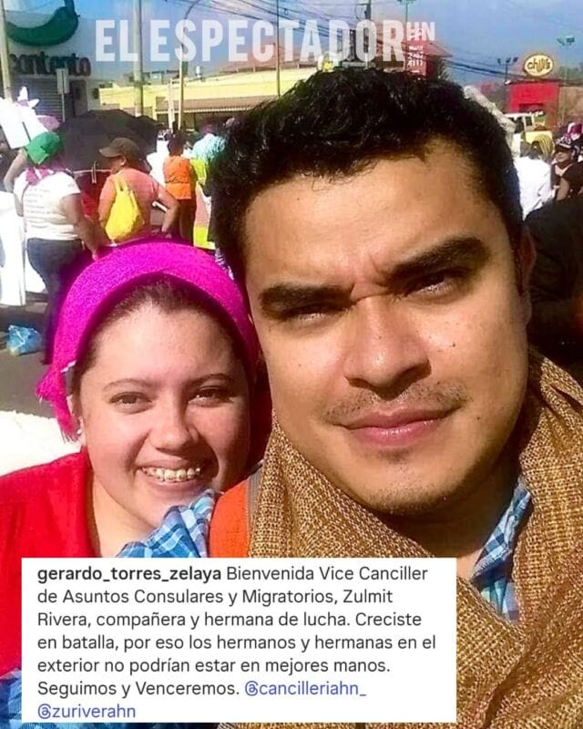 Gerardo Torres felicita a Zulmit Rivera por su nombramiento en cancillería
