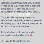 Rixi Moncada presenta material de su campaña política y está disponible en su página oficial