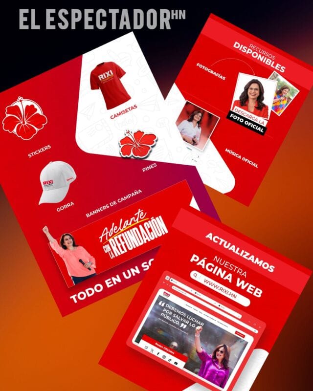 Rixi Moncada presenta material de su campaña política y está disponible en su página oficial