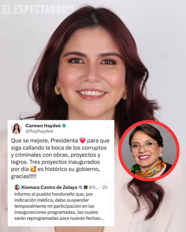Carmen Haydeé López envía mensaje de apoyo a Xiomara Castro “Callando la boca de los corruptos”