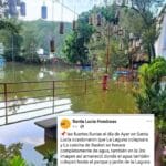 A través de la página de Santa Lucía informan sobre la inundación de la Laguna en el pintoresco pueblo