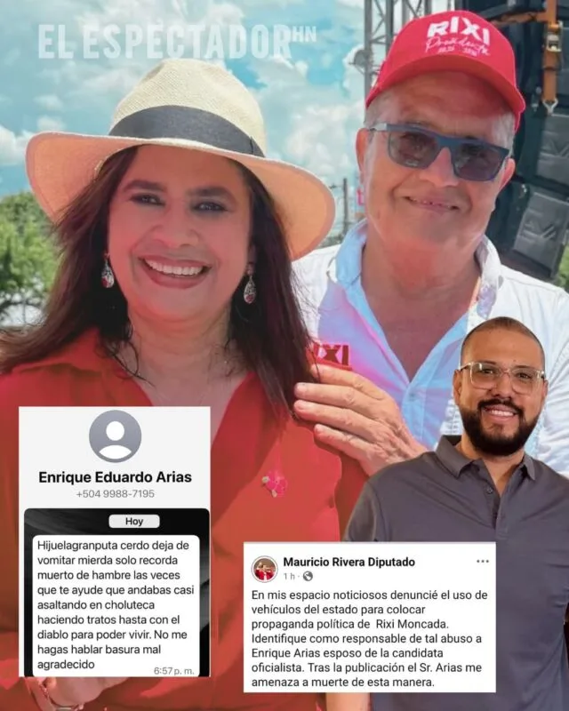 Esposo de Rixi Moncada es señalado de amenazar al diputado Mauricio Rivera