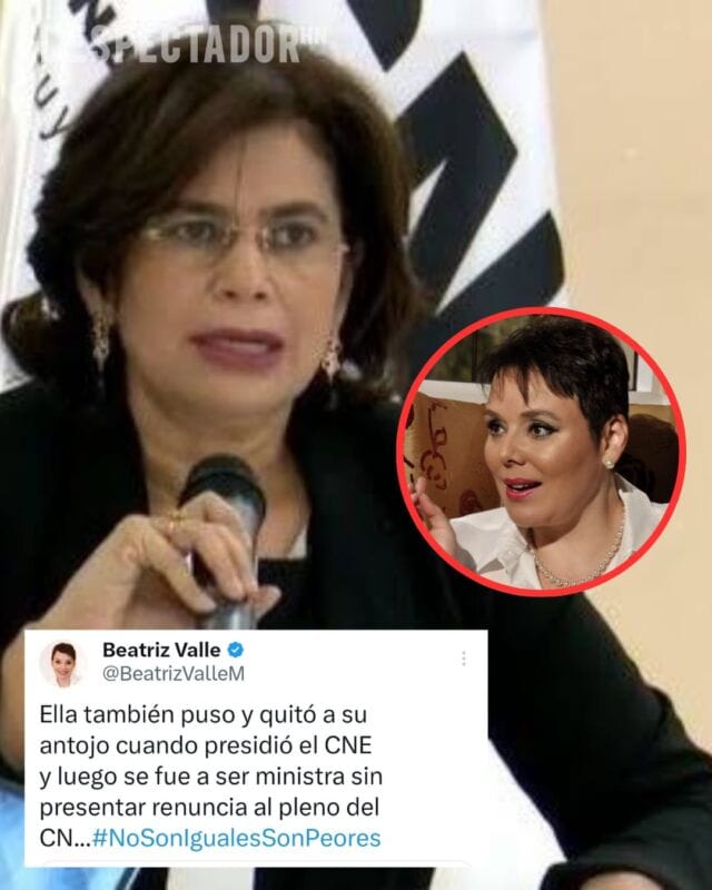 Beatriz Valle acusa a Moncada de manejos irregulares durante su gestión en el CNE