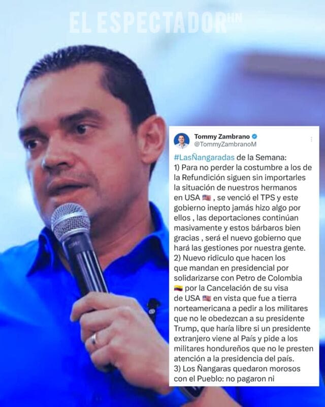 Tomás Zambrano señala las fallas del gobierno de libre