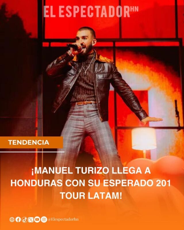 ¡MANUEL TURIZO LLEGA A HONDURAS CON SU ESPERADO 201 TOUR LATAM!