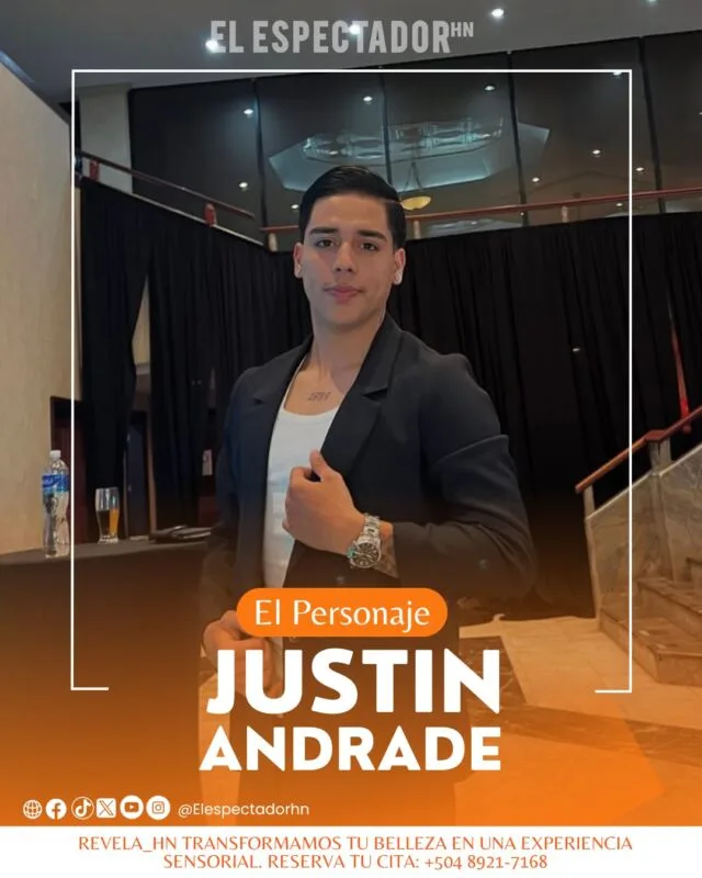 Con talento y perseverancia, Justin Andrade se abre camino en la televisión y las redes sociales hondureñas