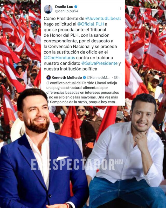 Kenneth Melhado afirma crisis en el plh y Danilo Lou pide su expulsión