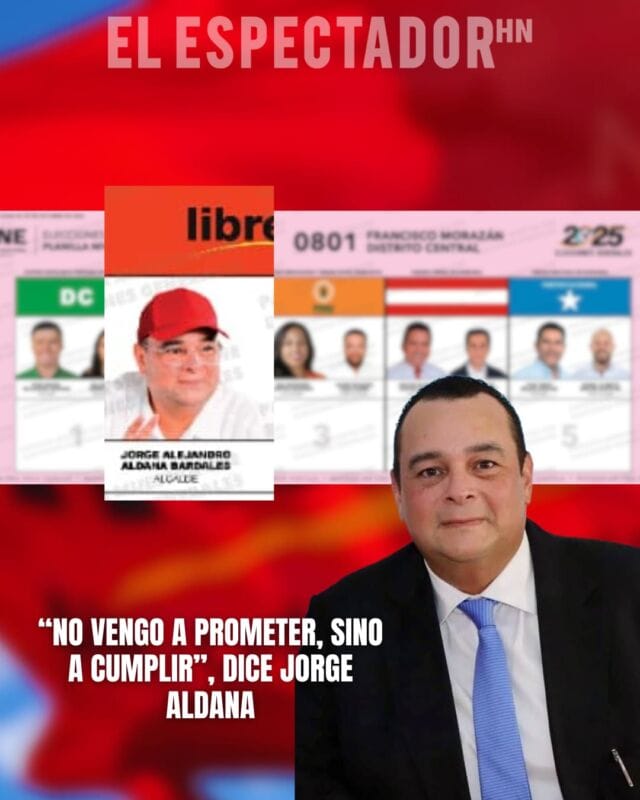 “No vengo a prometer, sino a cumplir”, dice Jorge Aldana