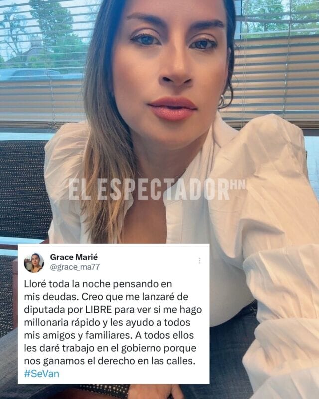 Grace Marié: “me lanzaré de diputada por libre para hacerme millonaria rápido"
