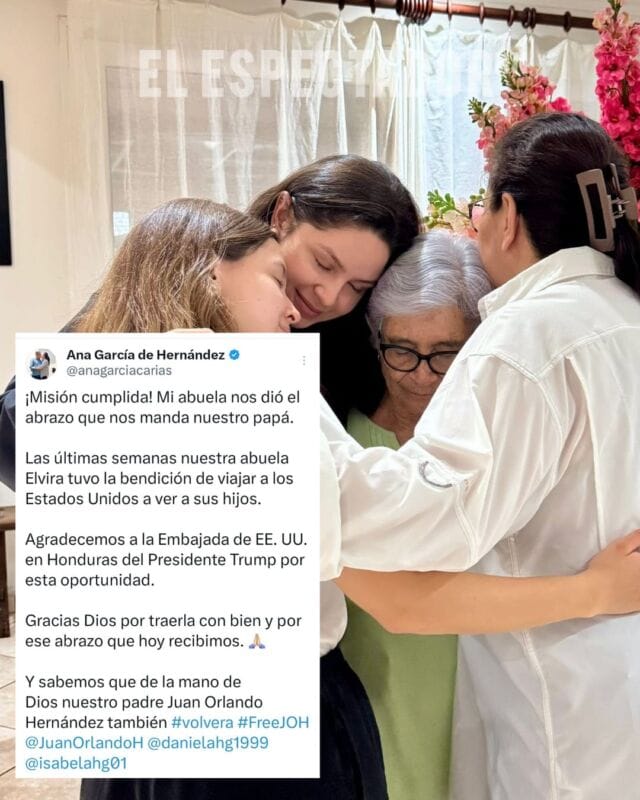 Hijas de Juan Orlando Hernández comparten emotivo mensaje familiar