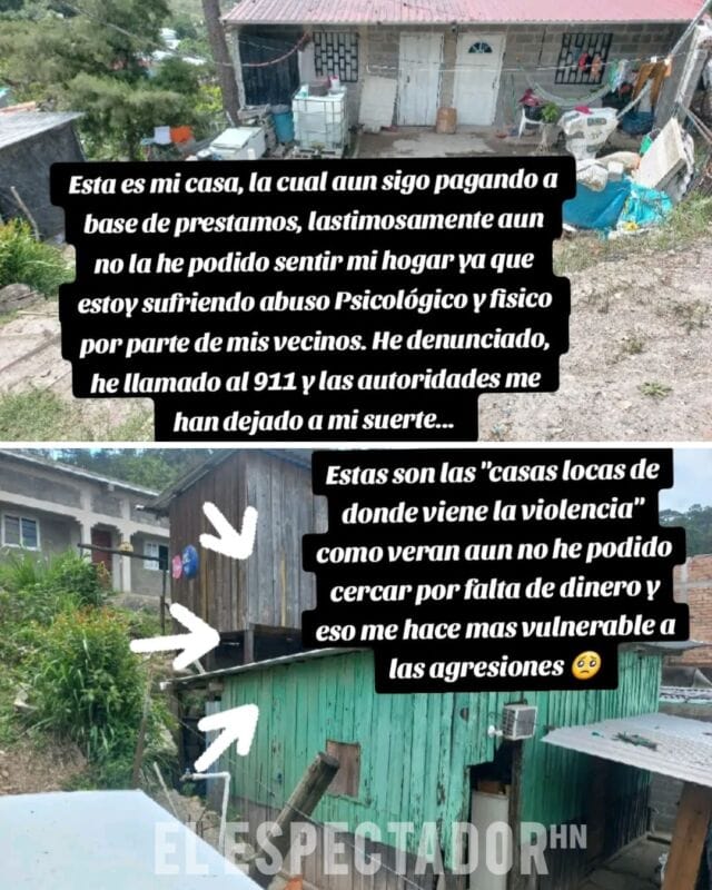 Madre hondureña denuncia abusos y acoso de vecinos en su propia casa en La Estanzuela