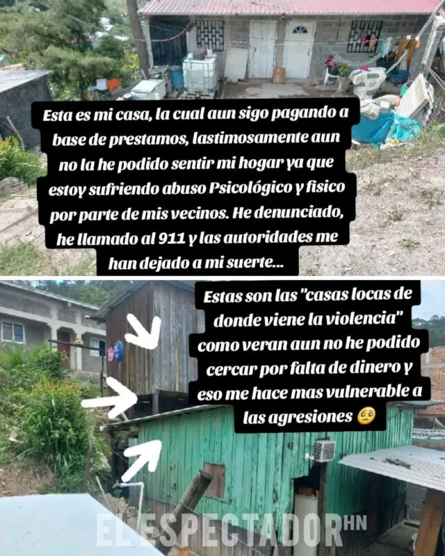 Madre hondureña denuncia abusos y acoso de vecinos en su propia casa en La Estanzuela