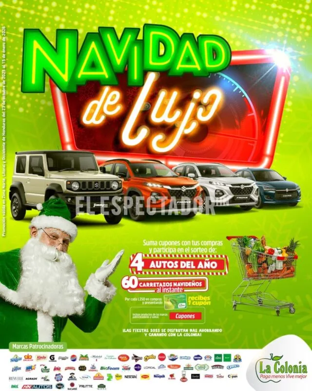 Supermercados La Colonia lanza su promoción “Navidad de lujo al estilo suzuki” en la zona norte