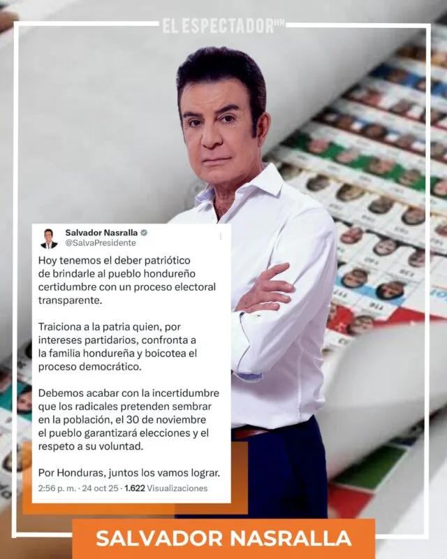 Salvador Nasralla: “Traiciona a la patria quien boicotea el proceso democrático”