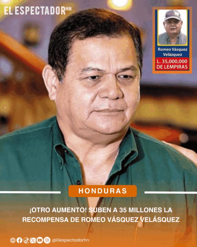 Recompensa Romeo Vásquez Velásquez aumenta a 35 millones