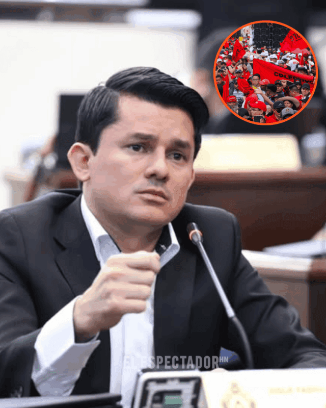 Fabricio Sandoval es lanzado al aire por simpatizantes del Partido Libre
